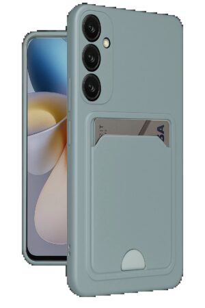 Samsung Galaxy A36 Kılıf Kelvin Kartvizitli Silikon - Açık Yeşil-(5796)