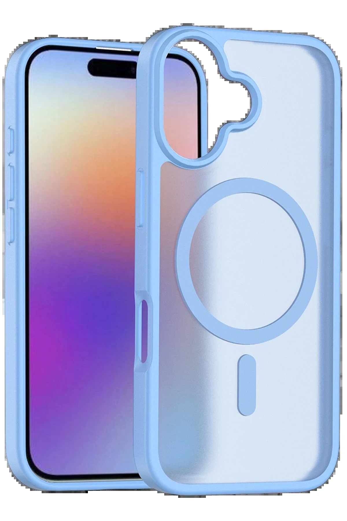 Apple iPhone 17 Jota Magsafe Kapak - Açık Mavi-(5796)