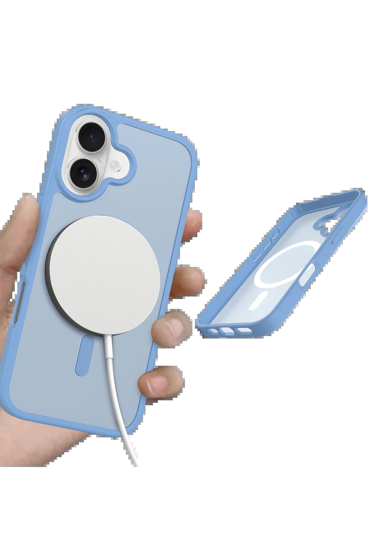 Apple iPhone 17 Jota Magsafe Kapak - Açık Mavi-(5796) - Görsel 4