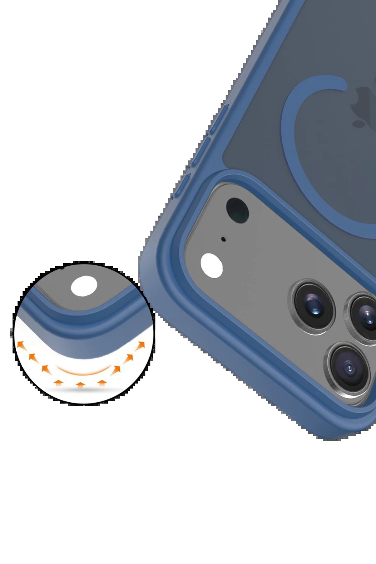 Apple iPhone 17 Pro Jota Magsafe Kapak - Lacivert-(5796) - Görsel 2