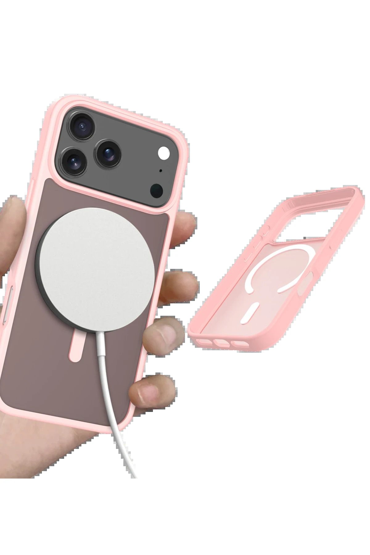 Apple iPhone 17 Pro Jota Magsafe Kapak - Pudra-(5796) - Görsel 3