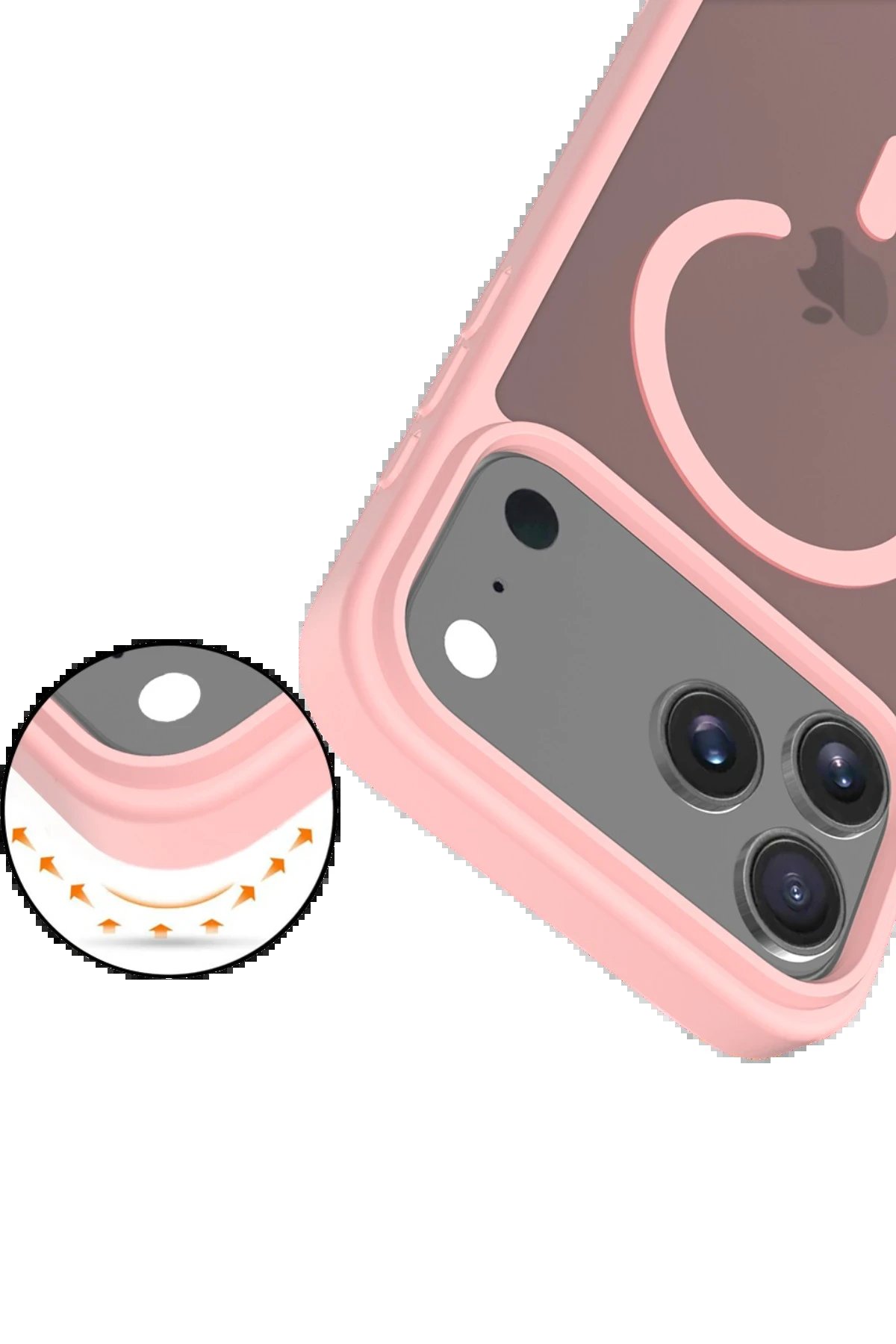 Apple iPhone 17 Pro Jota Magsafe Kapak - Pudra-(5796) - Görsel 4