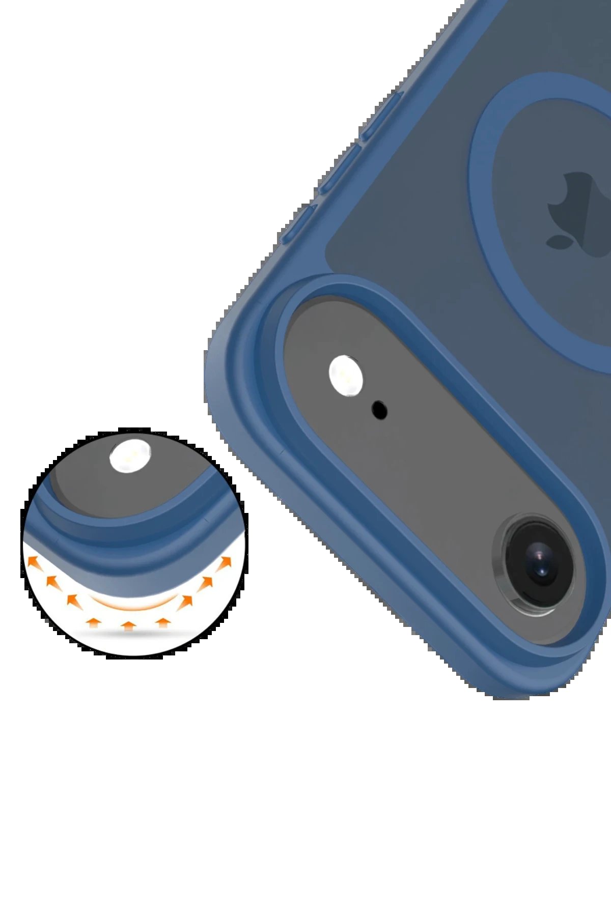 Apple iPhone 17 Air Jota Magsafe Kapak - Lacivert-(5796) - Görsel 3