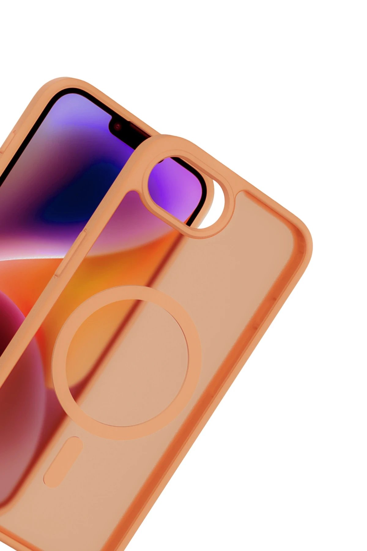 iPhone 16E Jota Magsafe Kapak - Turuncu-(5796) - Görsel 2
