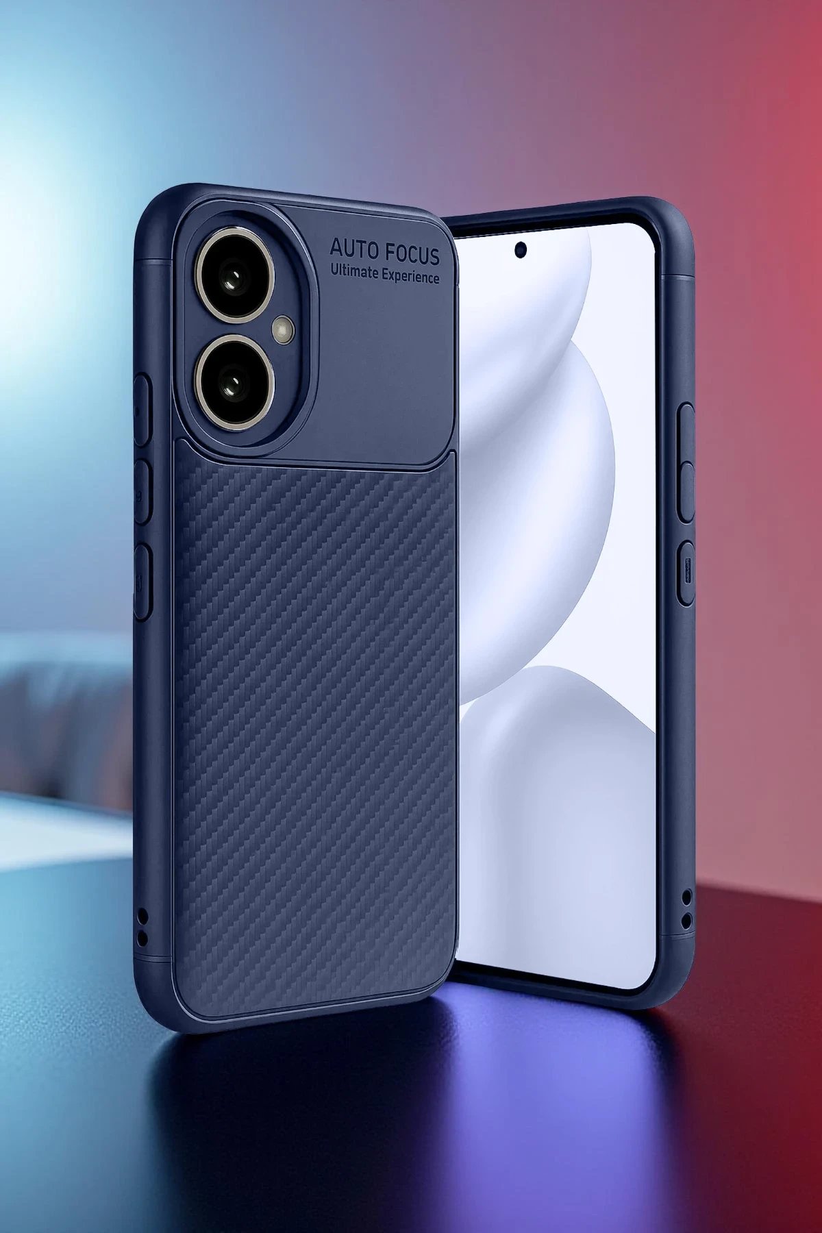 Honor 400 Kılıf Auto Focus Karbon Kapak - Lacivert-(5796) - Görsel 5