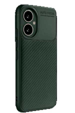 Honor 400 Kılıf Auto Focus Karbon Kapak - Koyu Yeşil-(5796)