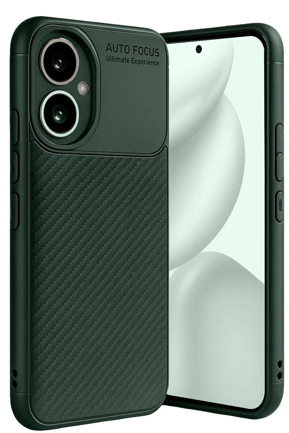 Honor 400 Kılıf Auto Focus Karbon Kapak - Koyu Yeşil-(5796) - Görsel 2