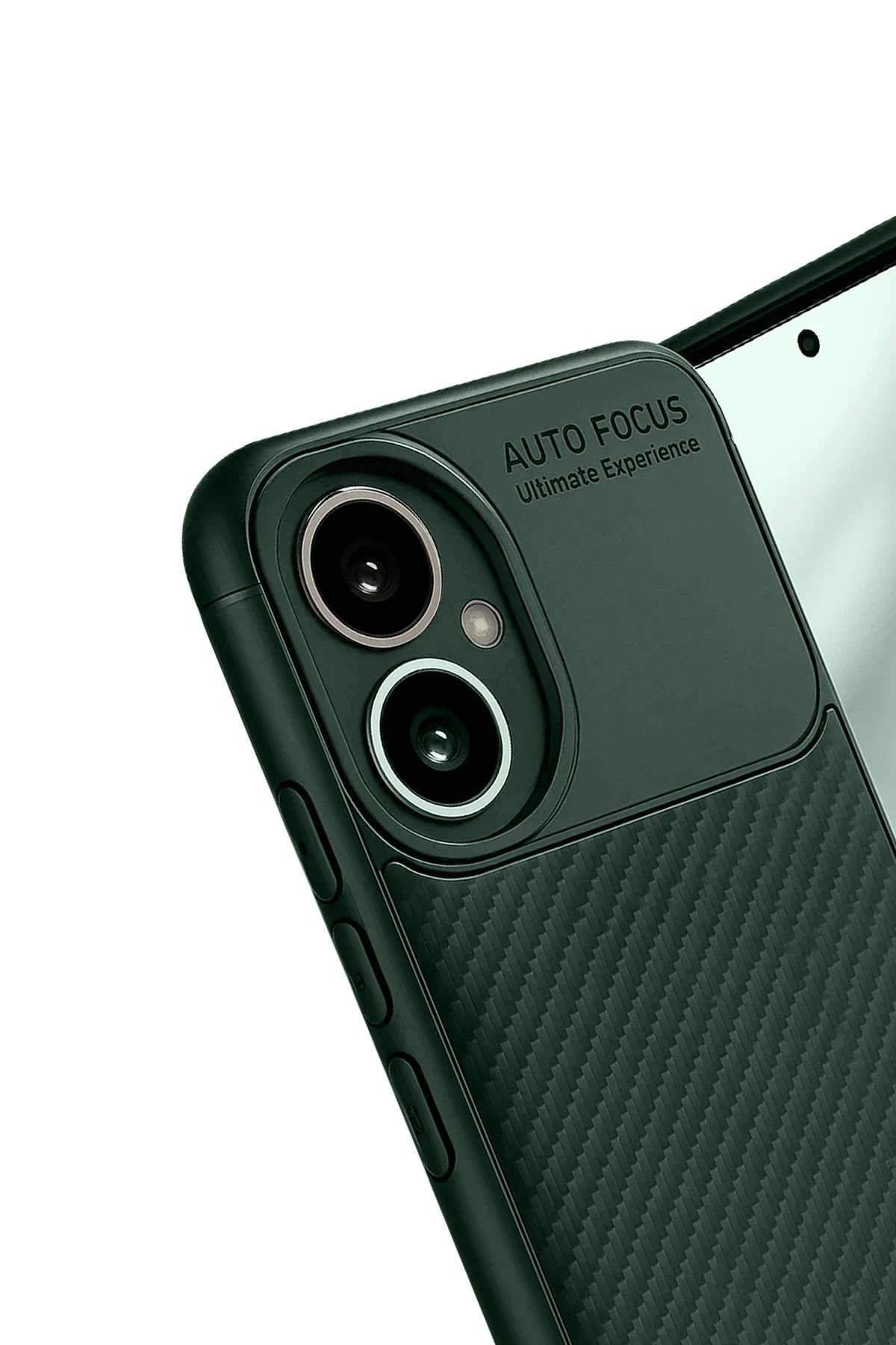 Honor 400 Kılıf Auto Focus Karbon Kapak - Koyu Yeşil-(5796) - Görsel 3