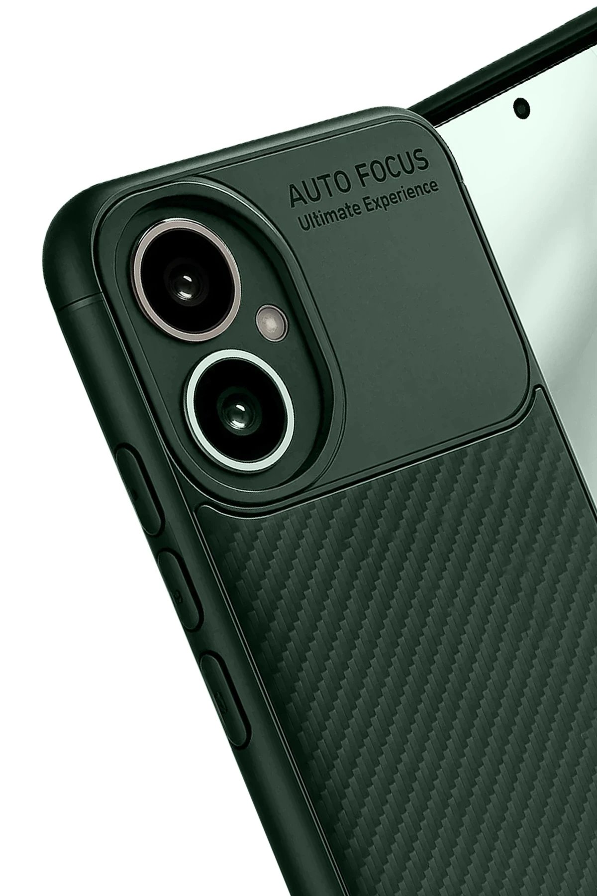 Honor 400 Kılıf Auto Focus Karbon Kapak - Koyu Yeşil-(5796) - Görsel 4