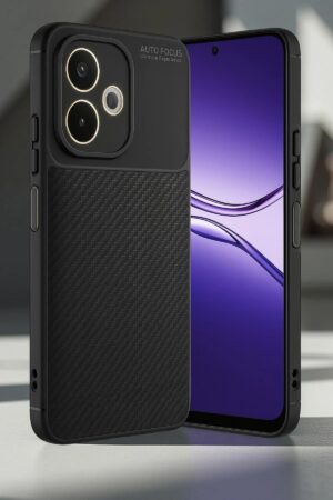 Oppo A5 Pro 4G Kılıf Auto Focus Karbon Kapak - Lacivert-(5796)