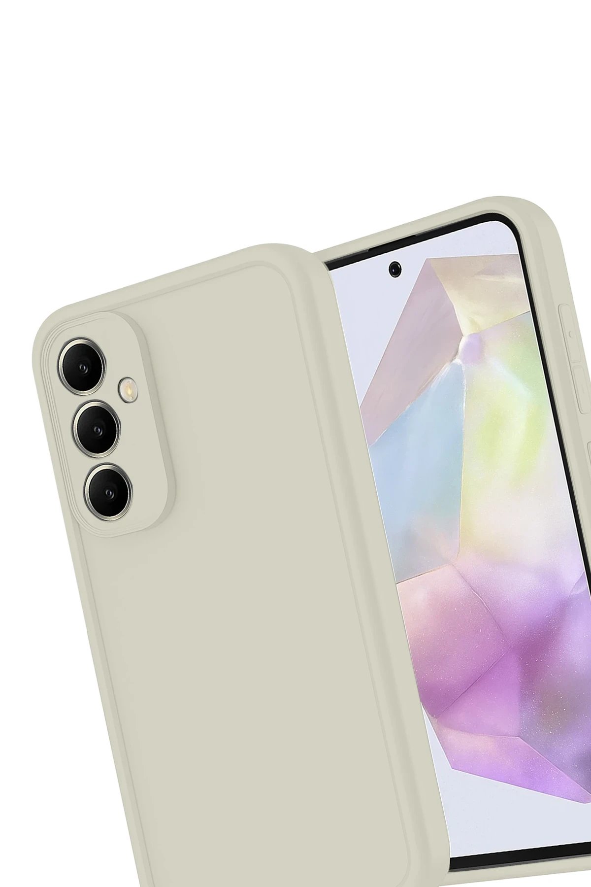 Samsung Galaxy A56 Kılıf Viera Silikon - Krem-(5796) - Görsel 2