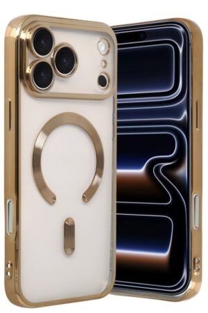 Apple iPhone 17 Pro Max Kross Magneticsafe Kapak - Gold-(5796)