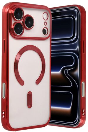 Apple iPhone 17 Pro Max Kross Magneticsafe Kapak - Kırmızı-(5796)