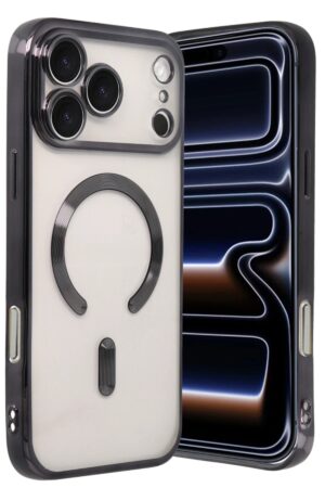 Apple iPhone 17 Pro Max Kross Magneticsafe Kapak - Siyah-(5796)