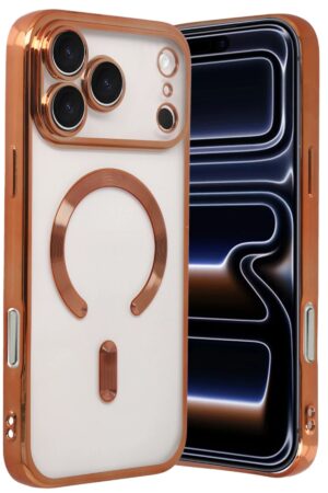 Apple iPhone 17 Pro Max Kross Magneticsafe Kapak - Turuncu-(5796)