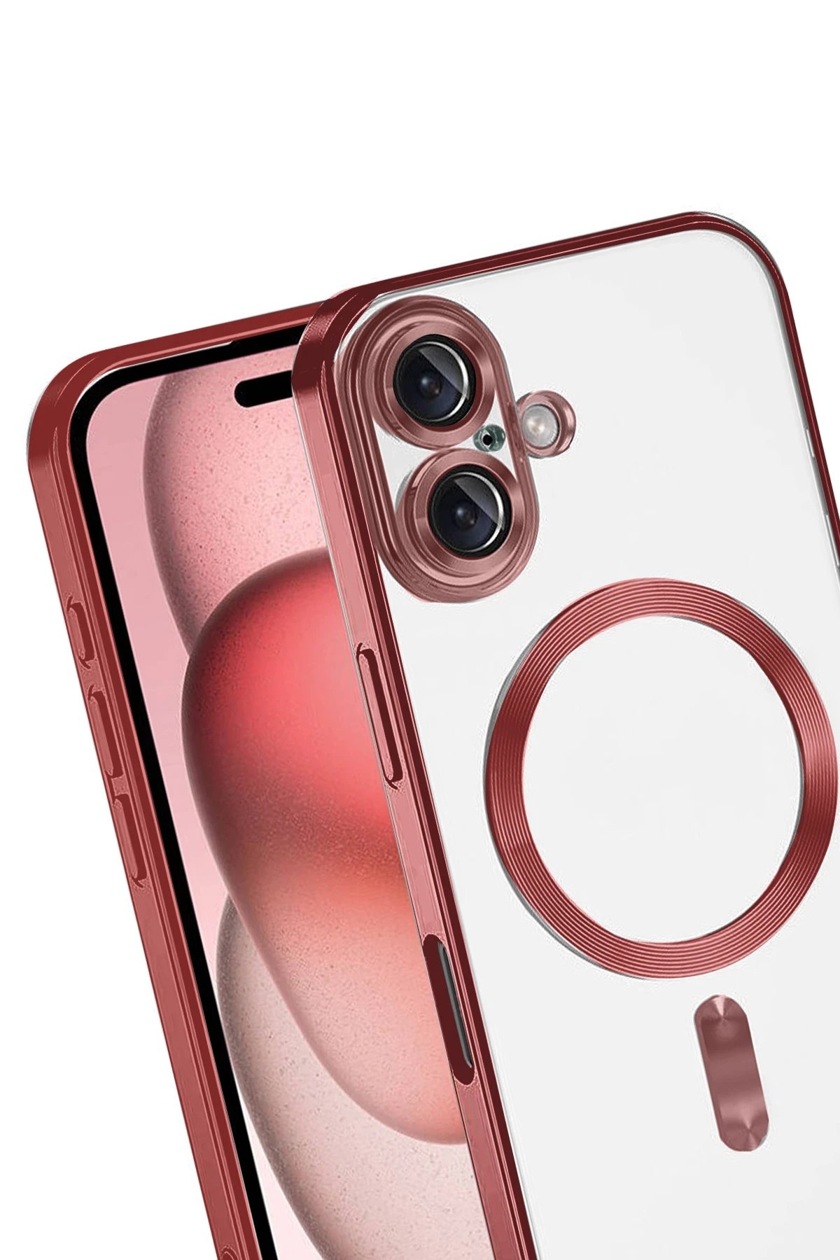 Apple iPhone 17 Kross Magneticsafe Kapak - Kırmızı-(5796) - Görsel 3