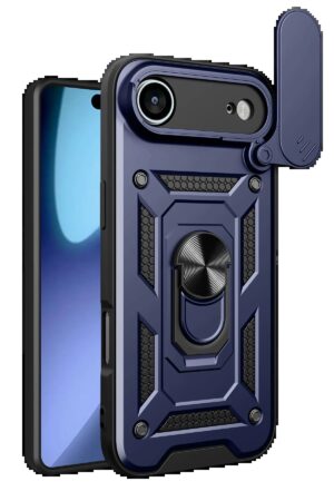 Apple iPhone 17 Air Pars Lens Yüzüklü Silikon - Lacivert-(5796)