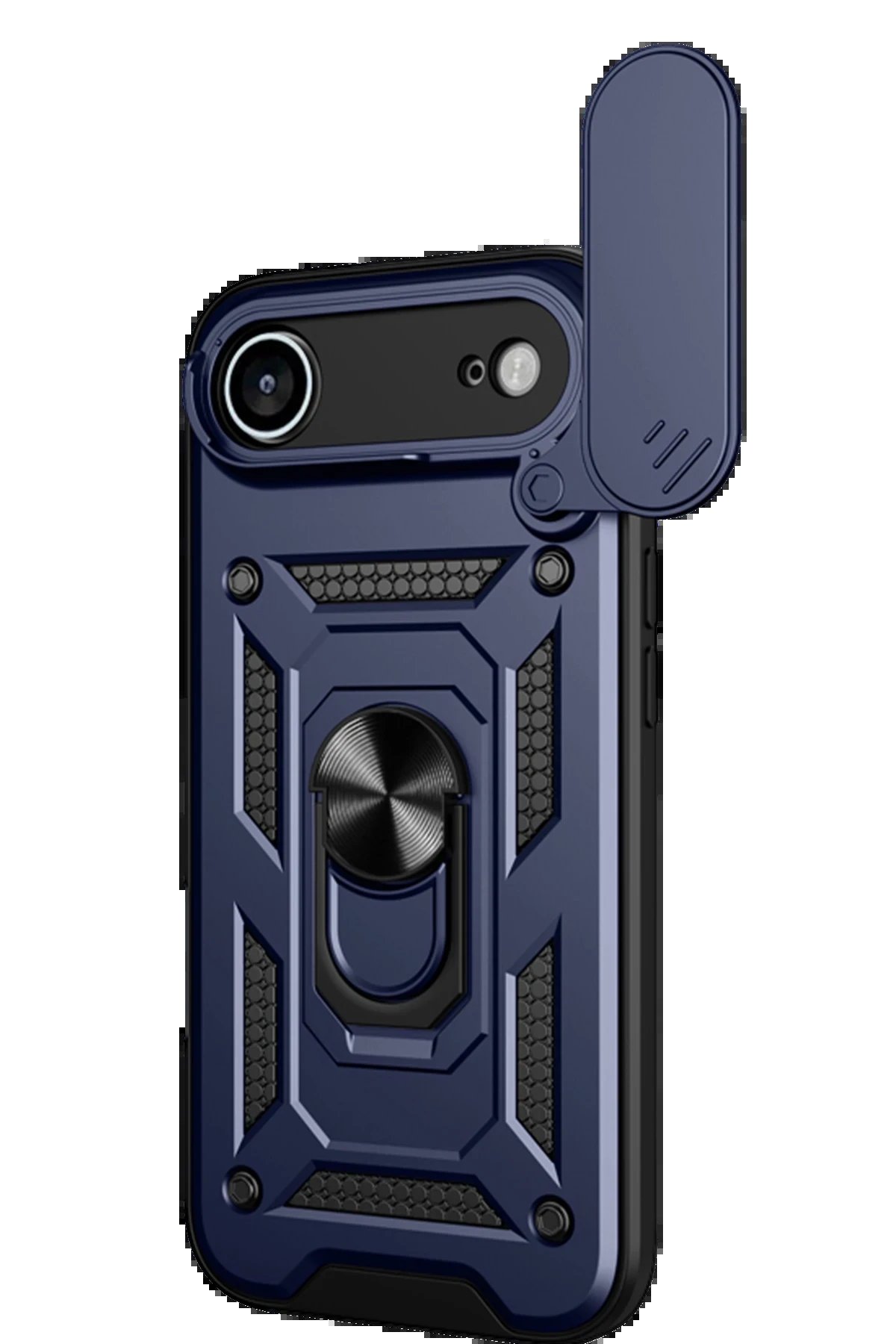 Apple iPhone 17 Air Pars Lens Yüzüklü Silikon - Lacivert-(5796) - Görsel 2