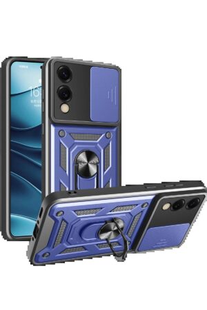 Samsung Galaxy S25 Edge Pars Lens Yüzüklü Silikon - Lacivert-(5796)