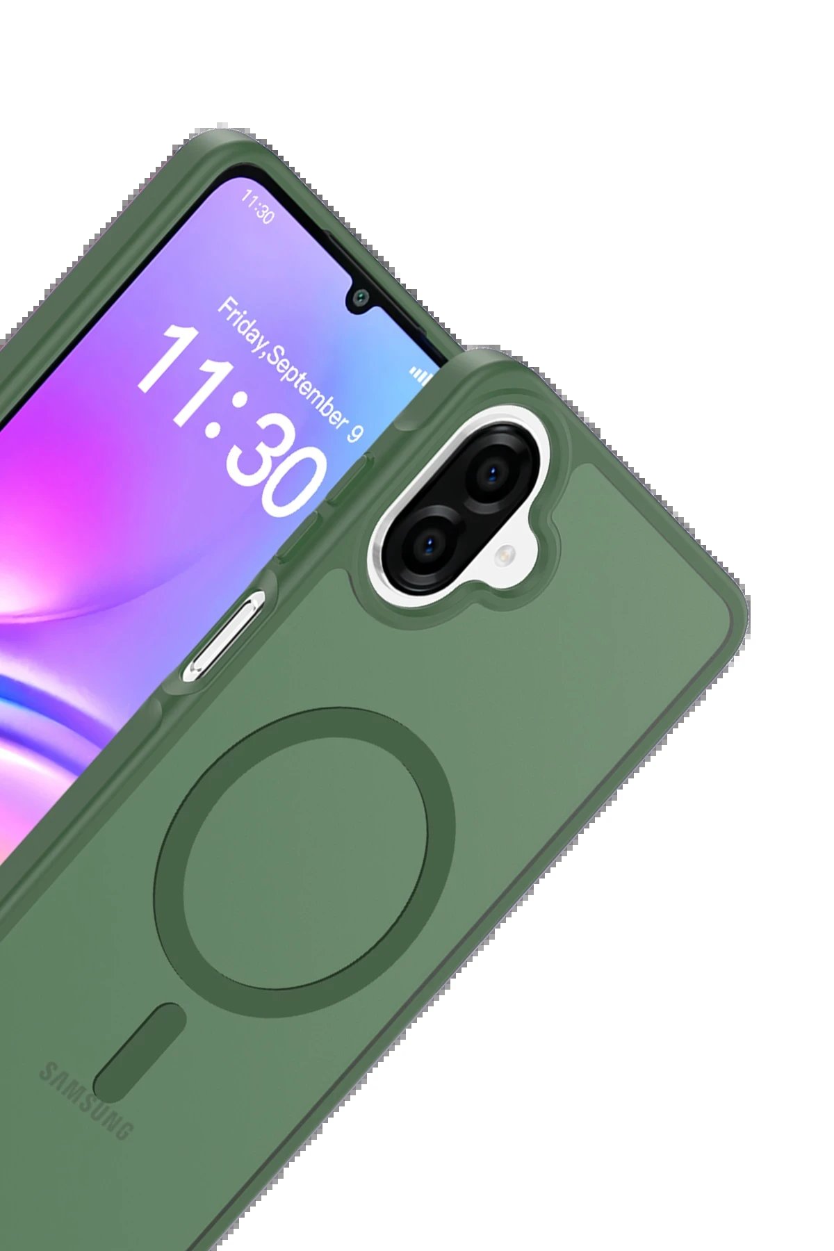 Samsung Galaxy A07 Jota Magsafe Kapak - Koyu Yeşil-(5796) - Görsel 2