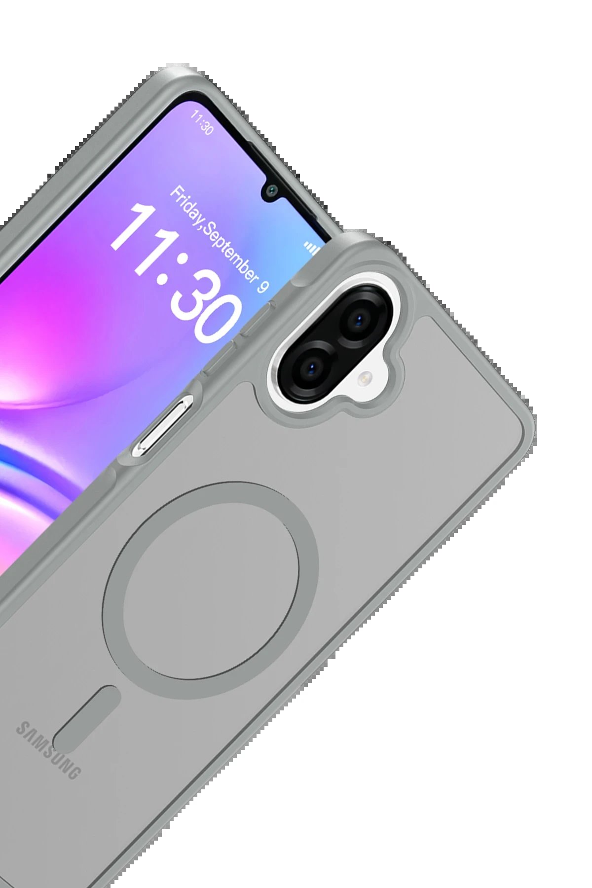 Samsung Galaxy A07 Jota Magsafe Kapak - Titan Gri-(5796) - Görsel 2