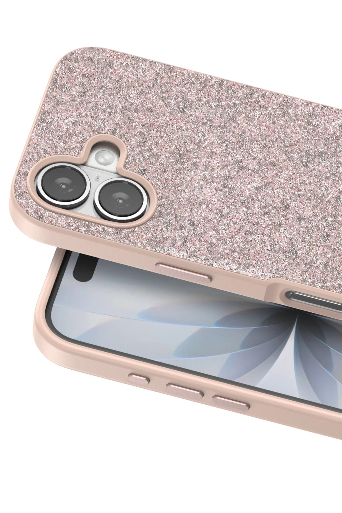 Apple iPhone 17 Bright Simli Kapak - Pembe-(5796) - Görsel 2