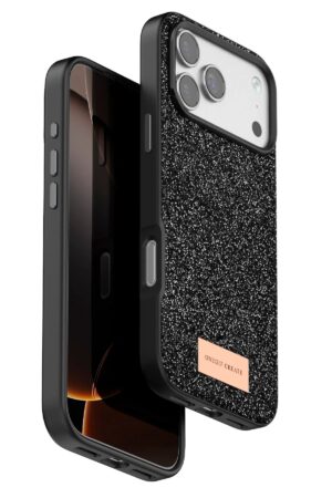 Apple iPhone 17 Pro Bright Simli Kapak - Siyah-(5796)