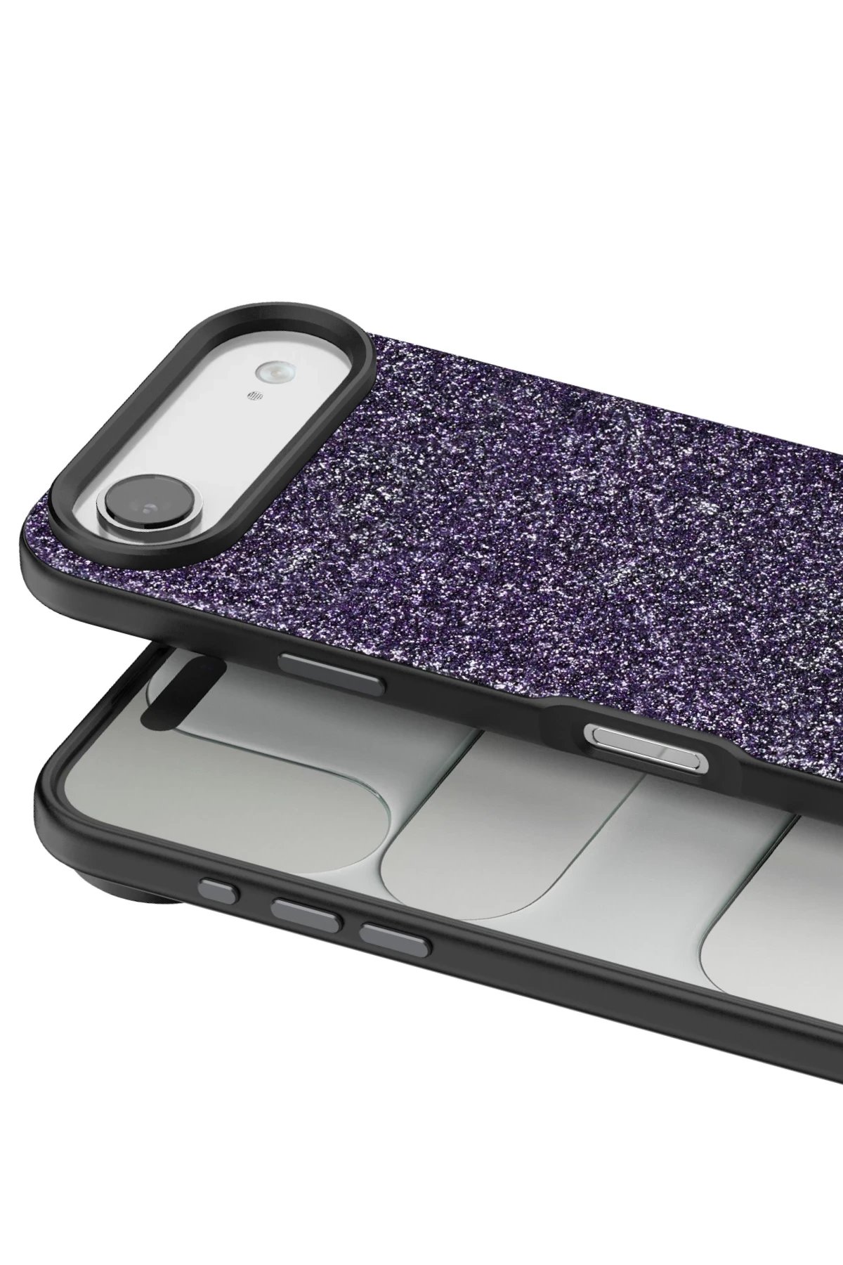 Apple iPhone 17 Air Bright Simli Kapak - Derin Mor-(5796) - Görsel 2