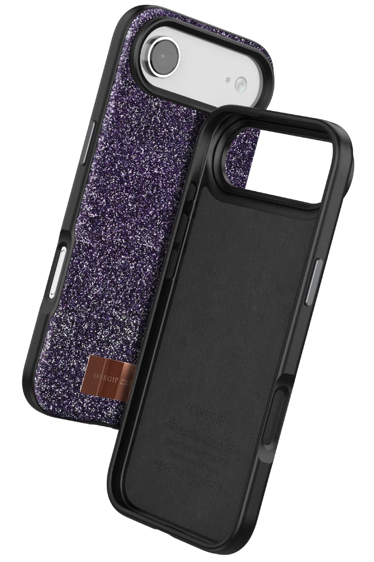 Apple iPhone 17 Air Bright Simli Kapak - Derin Mor-(5796) - Görsel 3