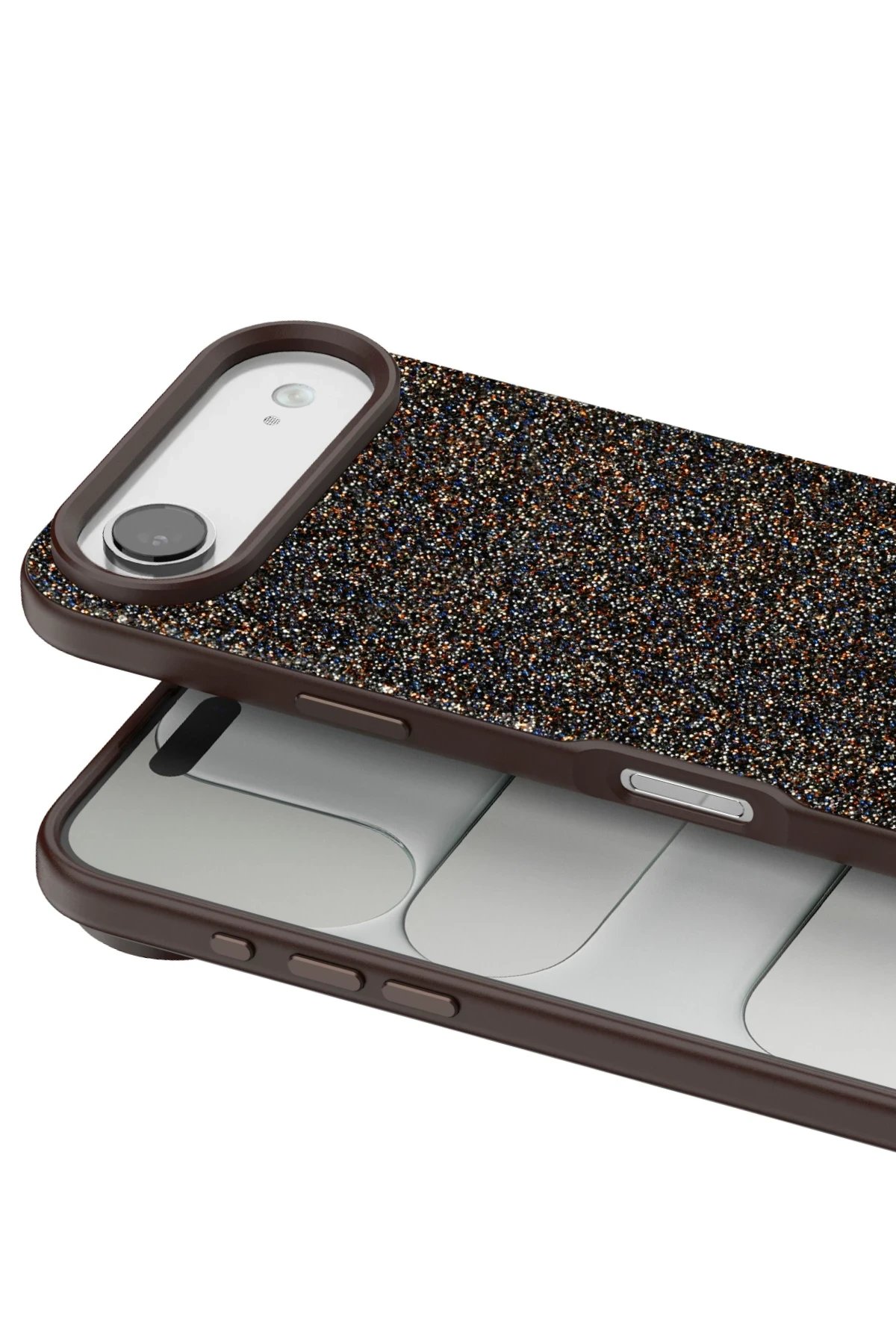 Apple iPhone 17 Air Bright Simli Kapak - Gold-(5796) - Görsel 2