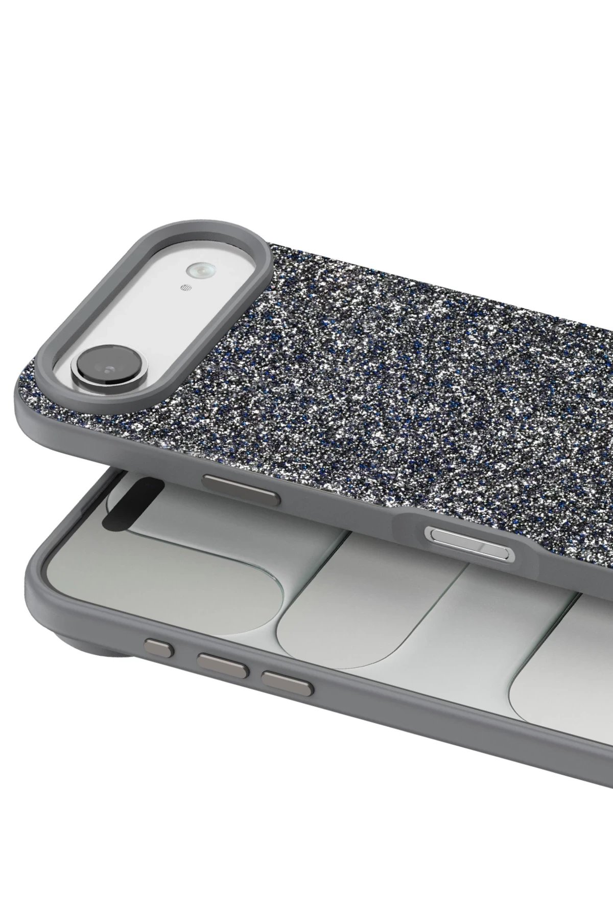 Apple iPhone 17 Air Bright Simli Kapak - Gümüş-(5796) - Görsel 2