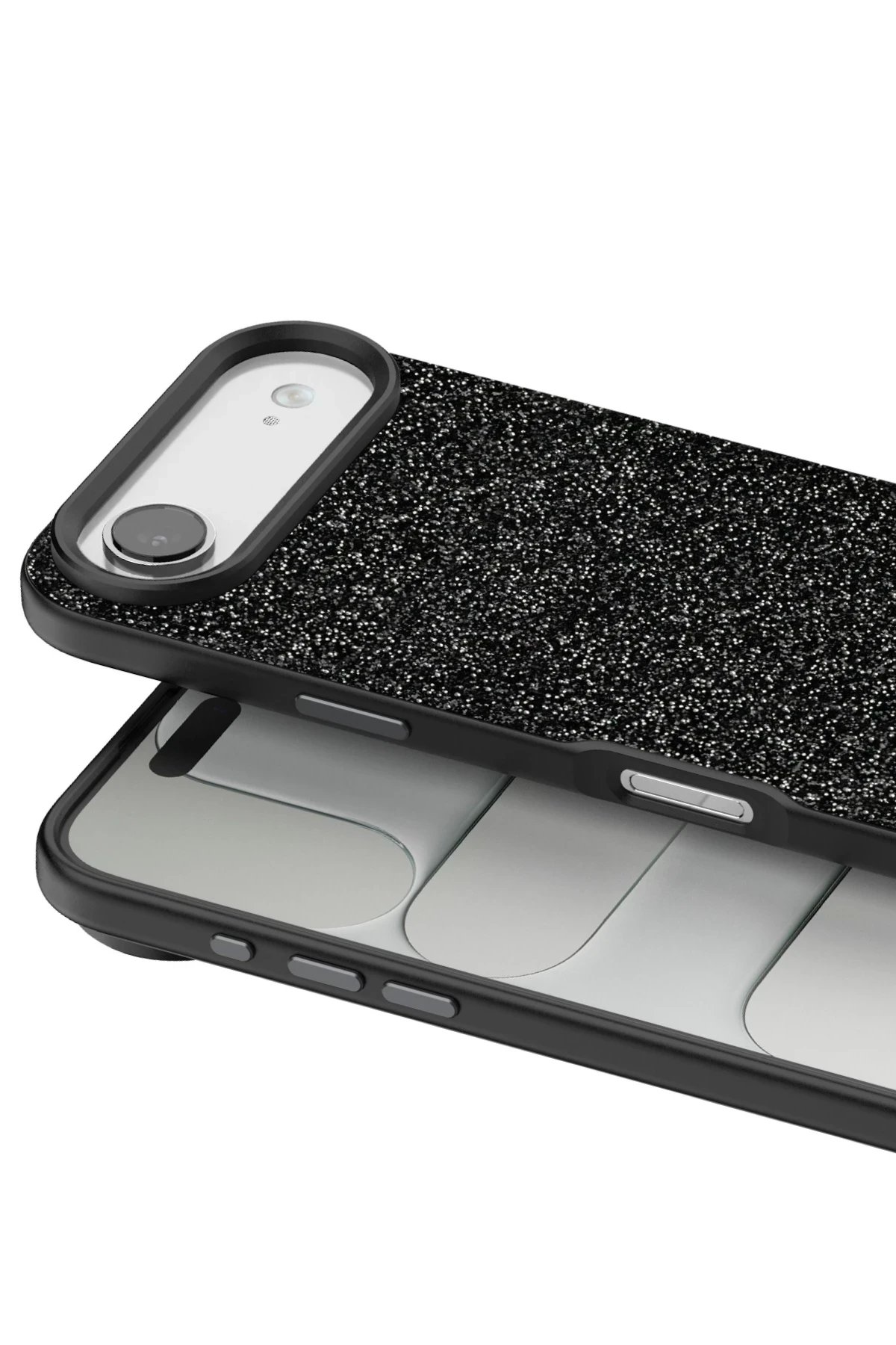 Apple iPhone 17 Air Bright Simli Kapak - Siyah-(5796) - Görsel 2