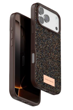 Apple iPhone 17 Pro Max Bright Simli Kapak - Gold-(5796)