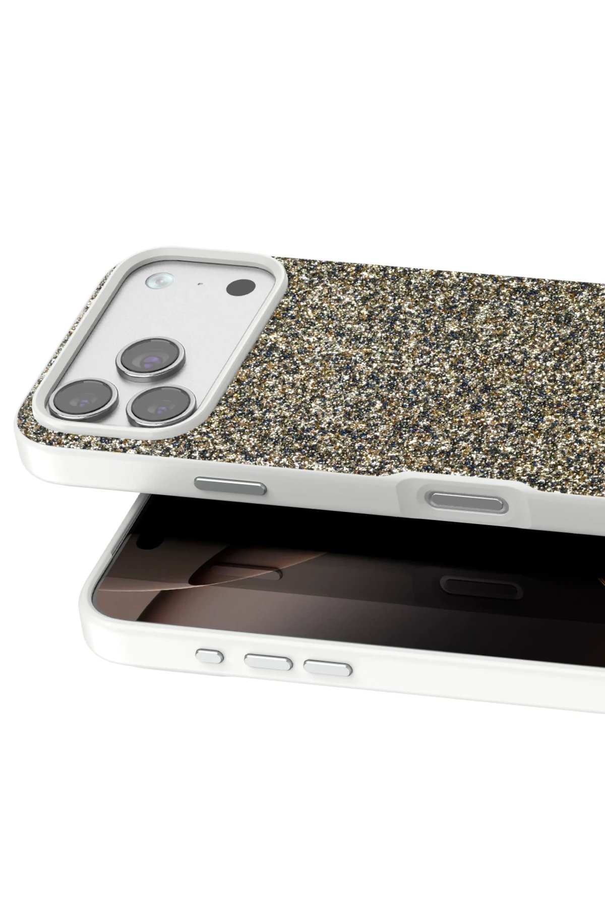 Apple iPhone 17 Pro Max Bright Simli Kapak - Çöl Titanyum-(5796) - Görsel 2