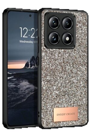 Xiaomi Mi 14T Pro Bright Simli Kapak - Gold-(5796)