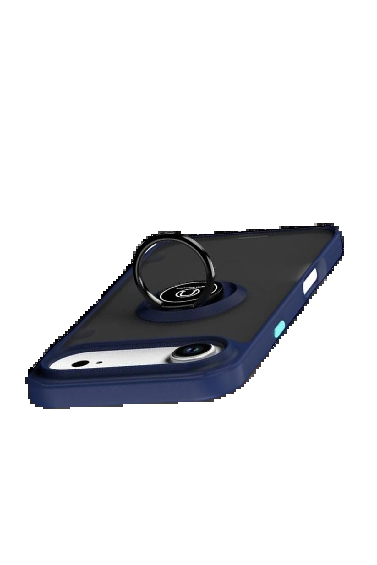 Apple iPhone 17 Air Montreal Yüzüklü Silikon Kapak - Lacivert-(5796) - Görsel 4