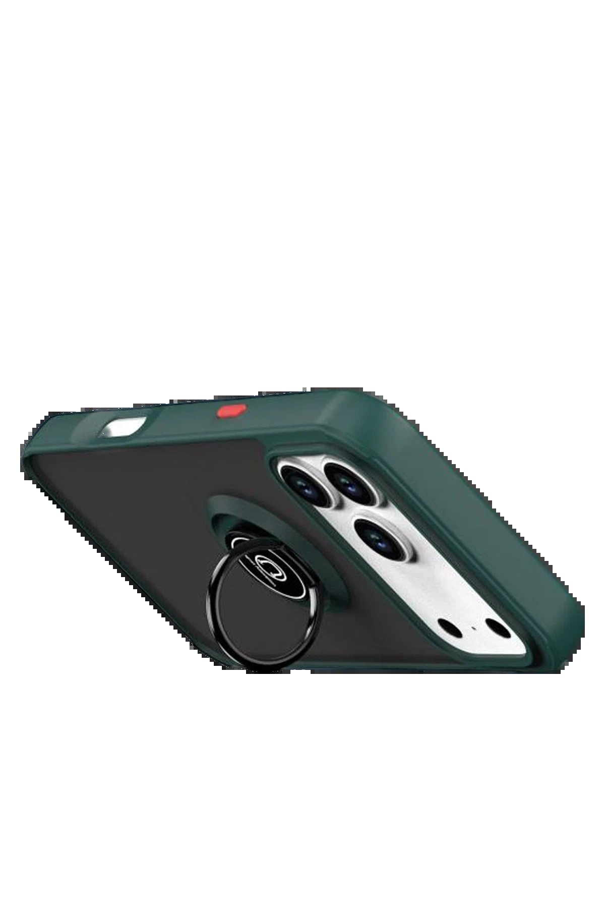 Apple iPhone 17 Pro Max Montreal Yüzüklü Silikon Kapak - Yeşil-(5796) - Görsel 3