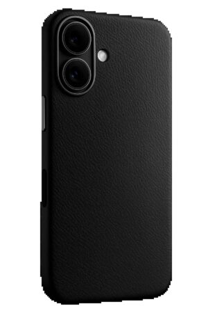 iPhone 17 Wonder Deri Magsafe Kapak - Siyah-(5796)