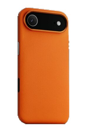 iPhone 17 Air Wonder Deri Magsafe Kapak - Turuncu-(5796)