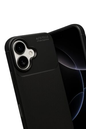 Apple iPhone 17 Auto Focus Karbon Kapak - Siyah-(5796)