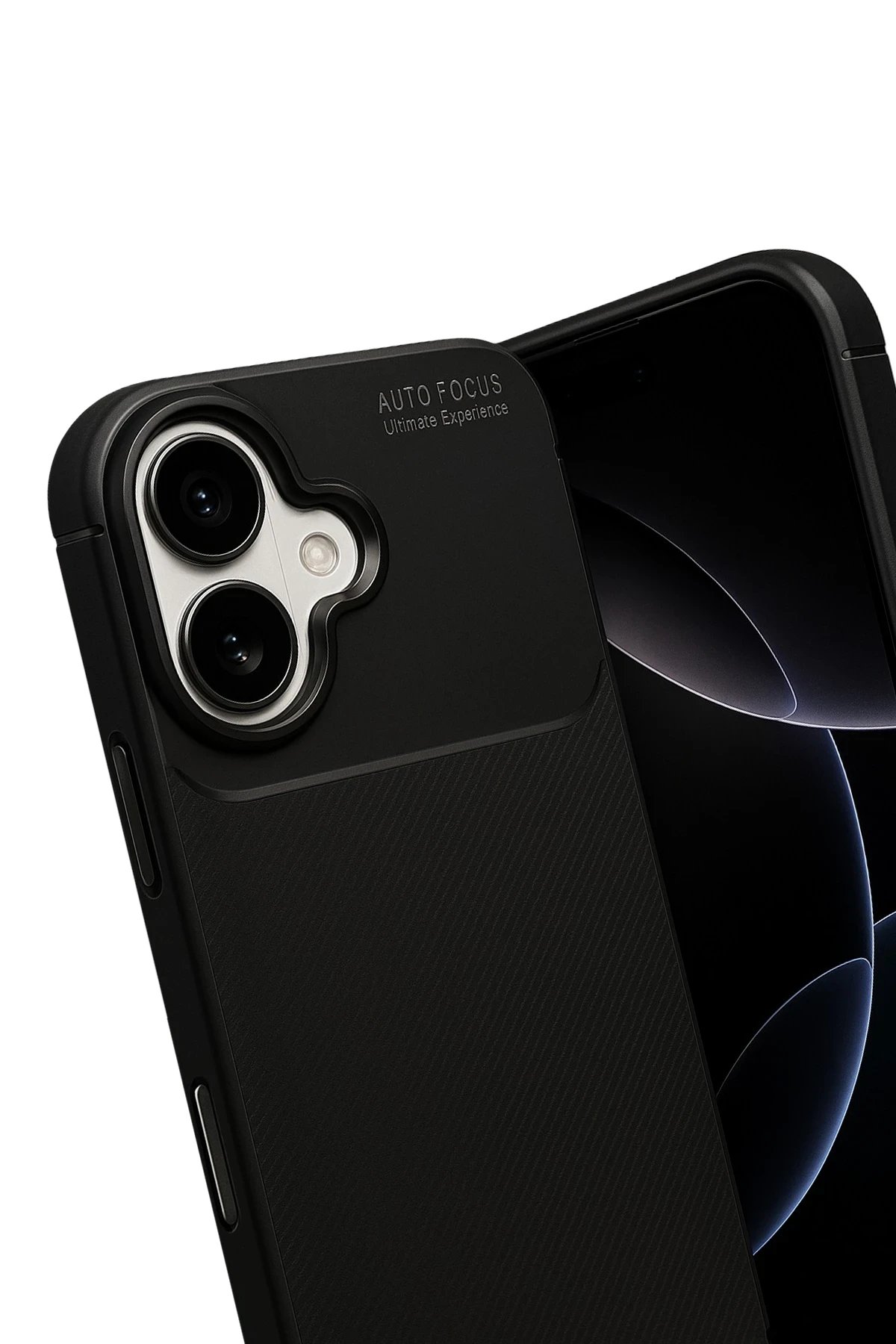 Apple iPhone 17 Auto Focus Karbon Kapak - Siyah-(5796)