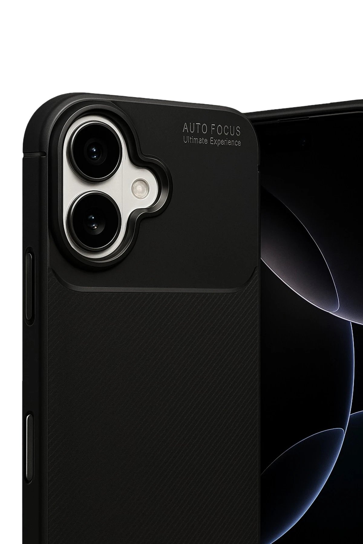 Apple iPhone 17 Auto Focus Karbon Kapak - Siyah-(5796) - Görsel 2