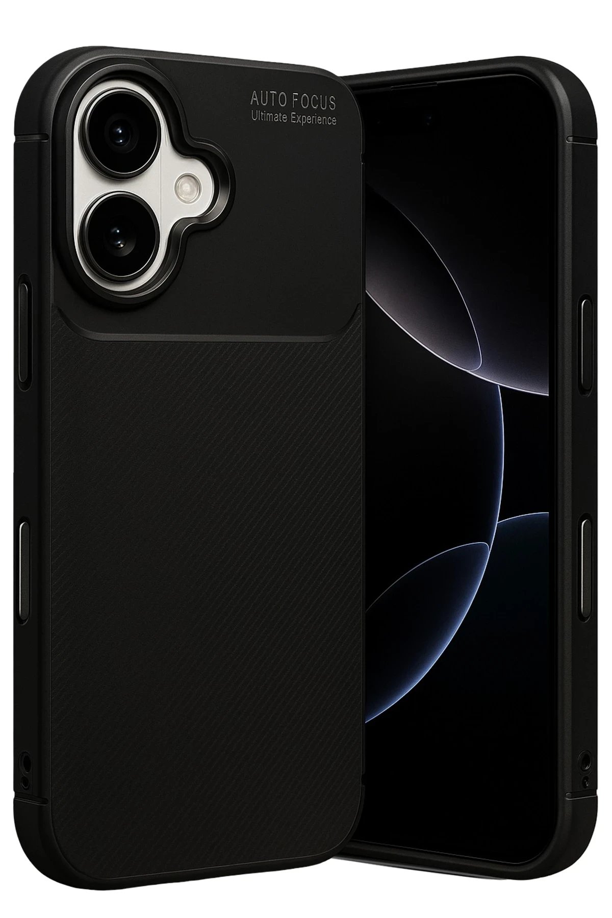 Apple iPhone 17 Auto Focus Karbon Kapak - Siyah-(5796) - Görsel 3