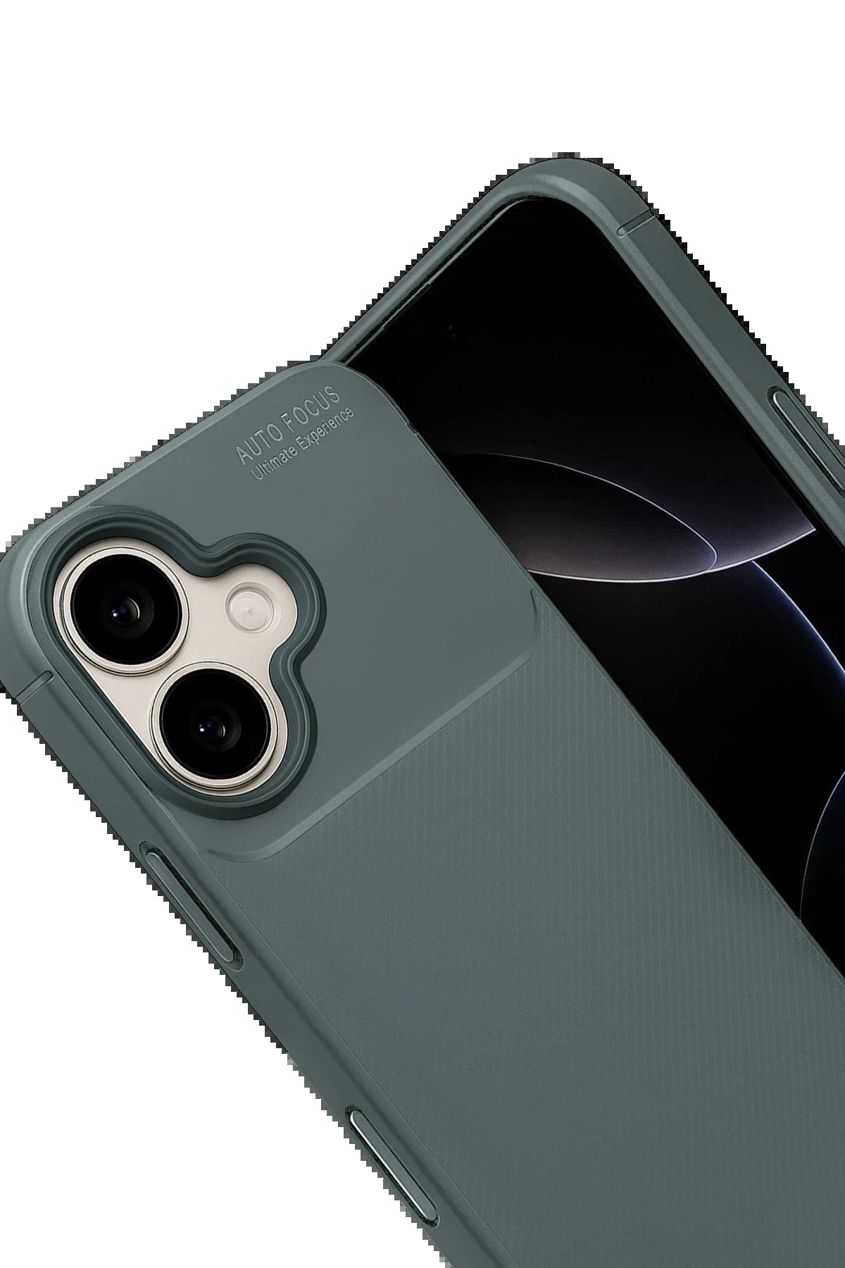 Apple iPhone 17 Auto Focus Karbon Kapak - Gri-(5796) - Görsel 2