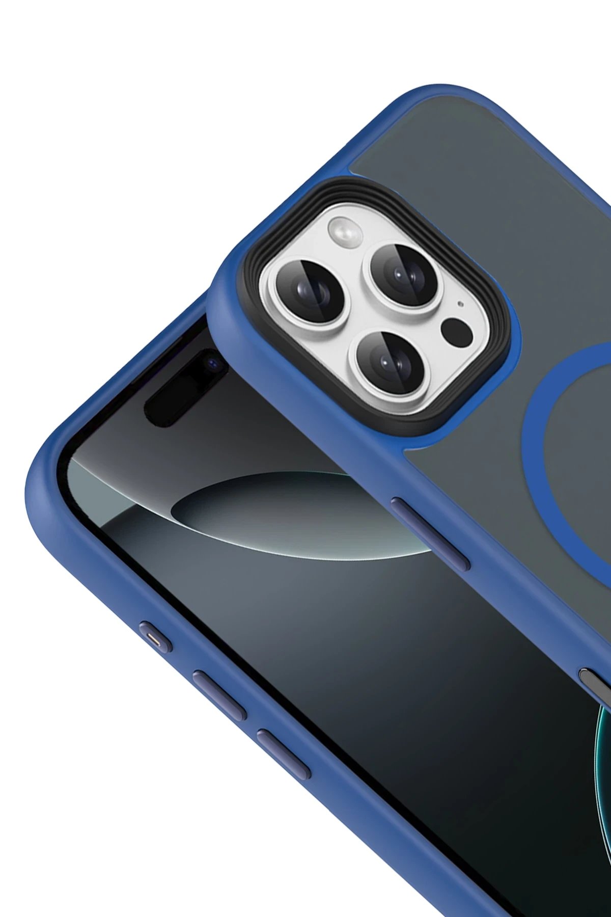Apple iPhone 16 Pro Max Megane Magsafe Kapak - Lacivert-(5796) - Görsel 2