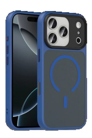 Apple iPhone 17 Pro Megane Magsafe Kapak - Lacivert-(5796)