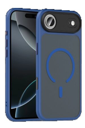 Apple iPhone 17 Air Megane Magsafe Kapak - Lacivert-(5796)