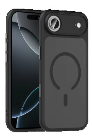 Apple iPhone 17 Air Megane Magsafe Kapak - Siyah-(5796)