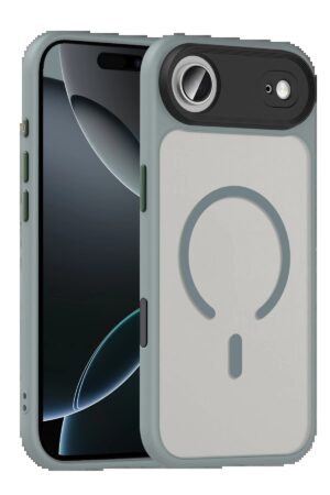 Apple iPhone 17 Air Megane Magsafe Kapak - Titan Gri-(5796)