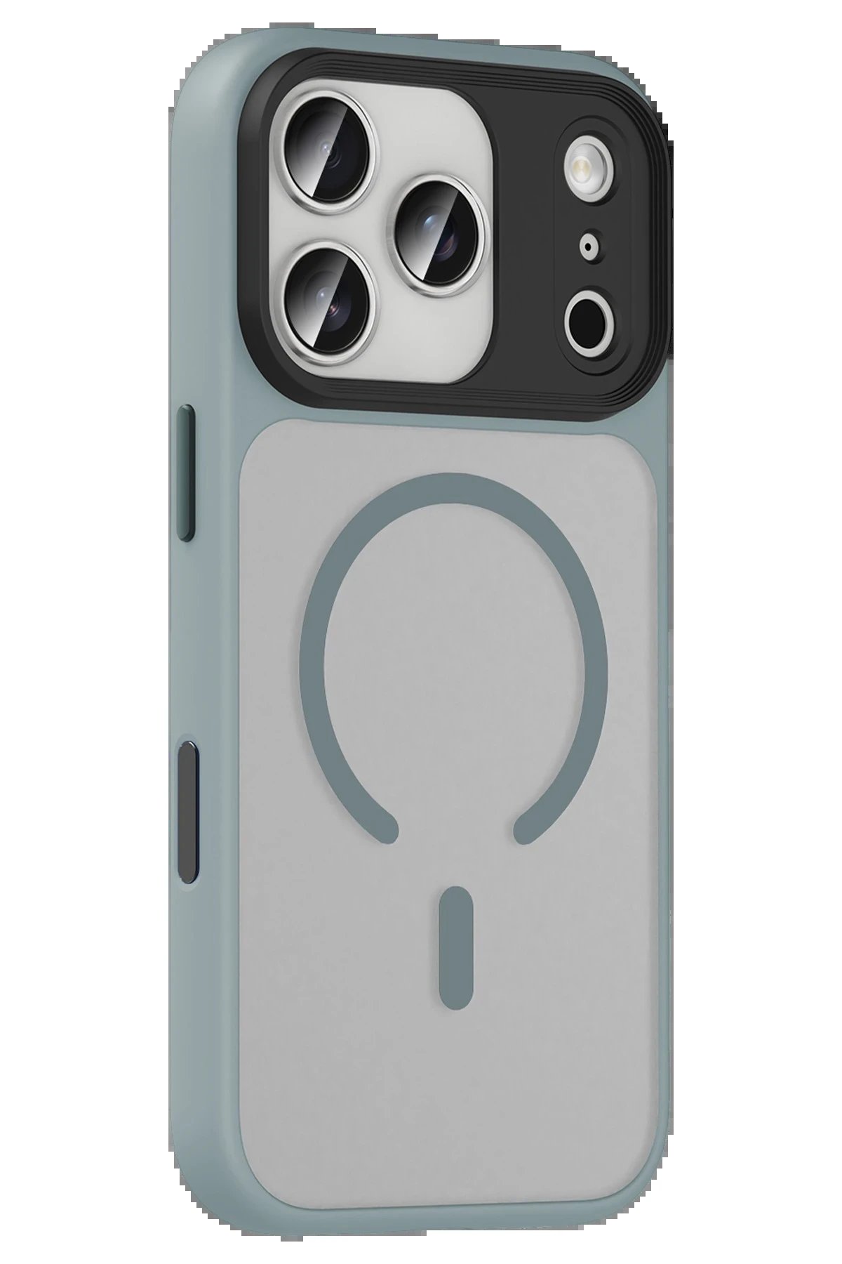 Apple iPhone 17 Pro Max Megane Magsafe Kapak - Titan Gri-(5796) - Görsel 3